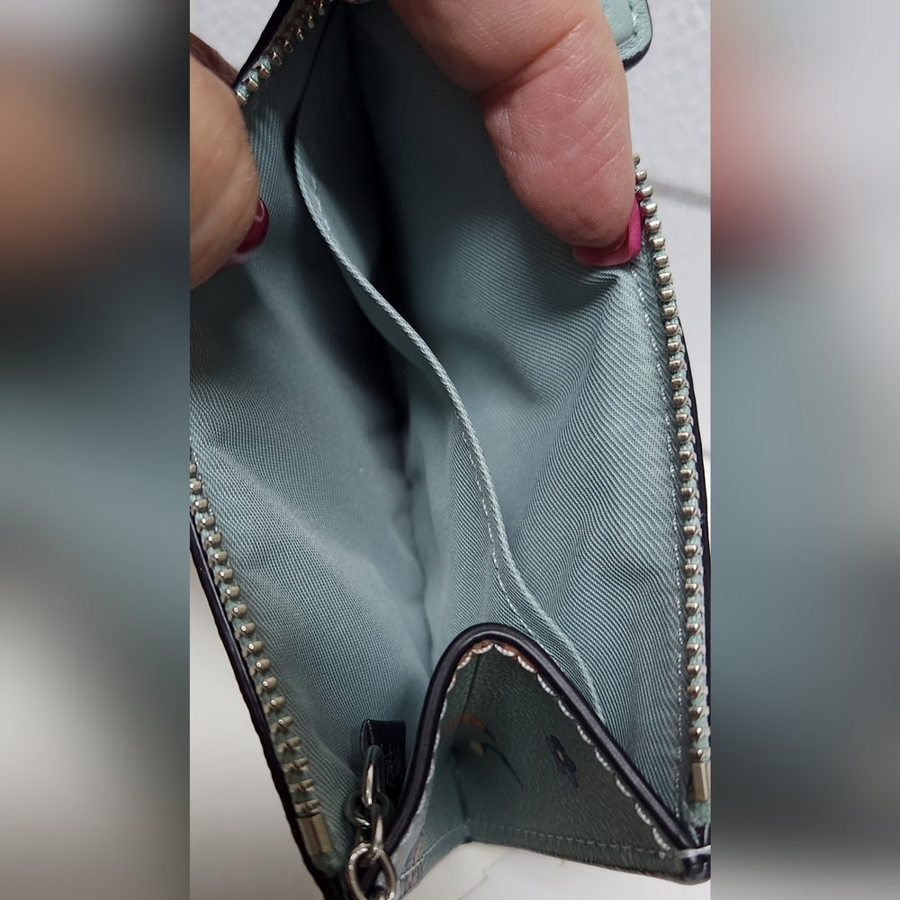 COACH Light Teal Key Pouch NWT C1672G - Picture 9 of 13
